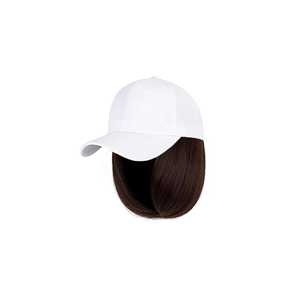 Wig Hat for Women Baseball Cap with Attached Wig, Natural Look Design, Adjustable Velcro Fit