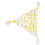 Amaca triangolare per rettili 2 pezzi giallo 30x30x30 cm 11