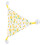 Amaca triangolare per rettili 2 pezzi giallo 30x30x30 cm 12