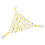 Amaca triangolare per rettili 2 pezzi giallo 30x30x30 cm 1