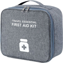 Travel First Aid Kit Waterproof Oxford Cloth Large Capacity Outdoor Emergency Medical Bag Grey