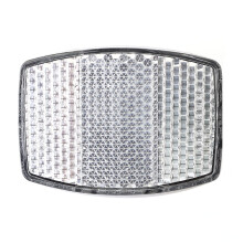 Handlebar Mount Bicycle Reflector with Visibility Front Rear Warning Light, White