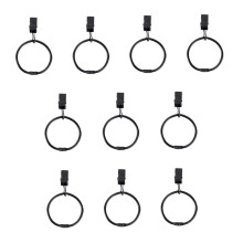 10pcs Metal Curtain Clips with Hooks Smooth Glide Rings for Drapes Fits Standard Curtain Rods