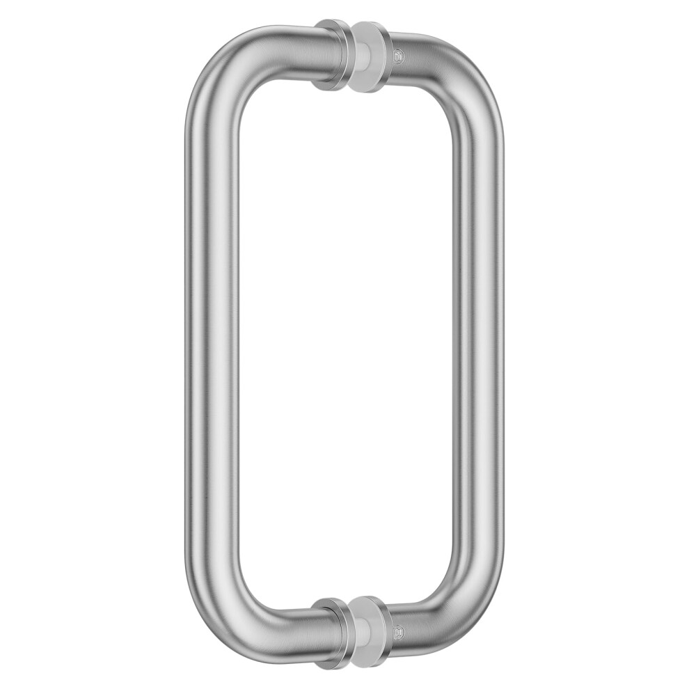 Brushed Nickel 8 Inch Shower Door Handle, 304 Stainless Steel, Heavy Duty For 1/4'1/2' Glass 9164114213990