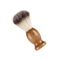Natural Wooden Handle Shaving Brush with Synthetic Bristles for Men Beard Grooming and Travel