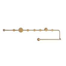 Wall Mounted Coat Rack with Stylish Gold Decorative Hooks for Entryway and Bedroom