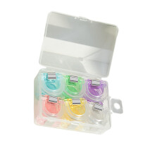 Colorful Acrylic Paper Clips Horseshoe Shape Clamp for Food Bags Photos Files Home Office Use