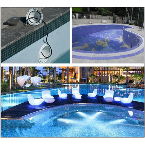 Underwater LED Pond Lights IP68 Waterproof with Remote MultiLight Sync Control 18W 2