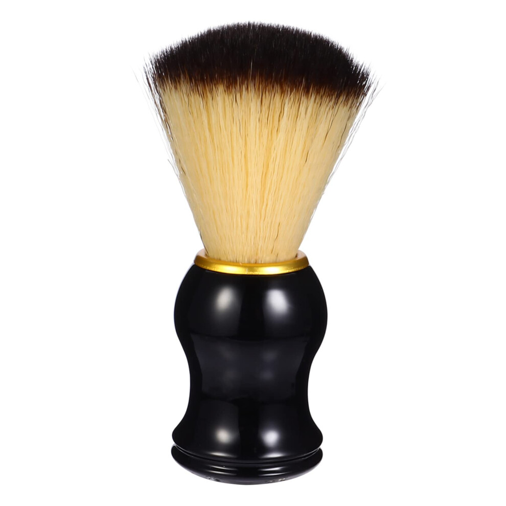 Cream Shaving Brush With Wooden Handle For Men, Comfortable Grip, Nylon Bristles, Travel And Daily Use
