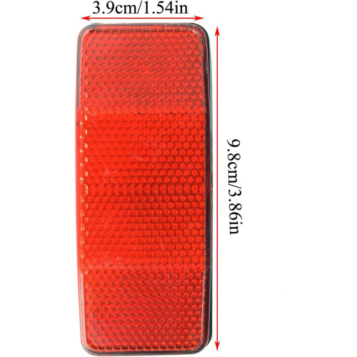 Bicycle Rear Rack Reflector Light with Single Peg Mount, Red Reflective Tail Safety 1