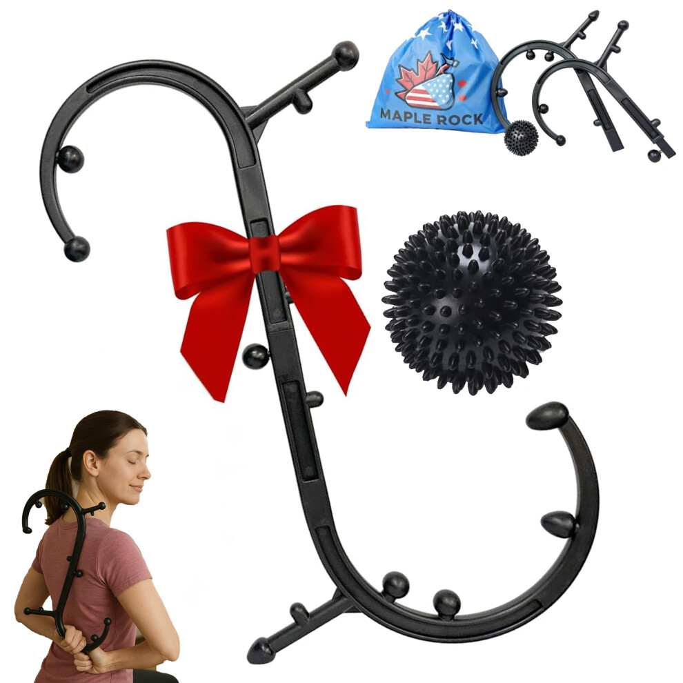 Massage Tool Set with Cane and Spiky Ball for Deep Tissue Relief and Muscle Recovery