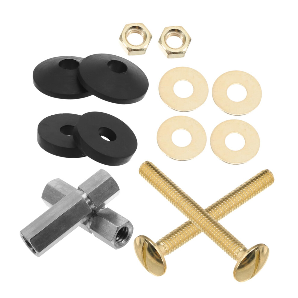 Toilet Tank Bolts And Gasket Kit With Leakproof Seal Ring Copper Screws For Modern And Traditional Toilets 9365369392076