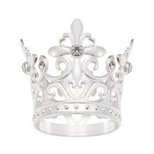 Tiara Crown Bridal Hair Accessories Small Doll Wedding Flower Diadem Birthday Cake Topper Gift