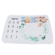 Multi Use Blanket for Baby Soft and Fluffy Baby Monthly Milestone Blanket Gender Neutral Baby Gift Baby Photography Props Durable Fabric Swaddling