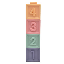 Montessori Style Soft Stacking Blocks For Infants, Textured Baby Learning Toys With Numbers Animals And Shapes To Support Early Childhood Education,