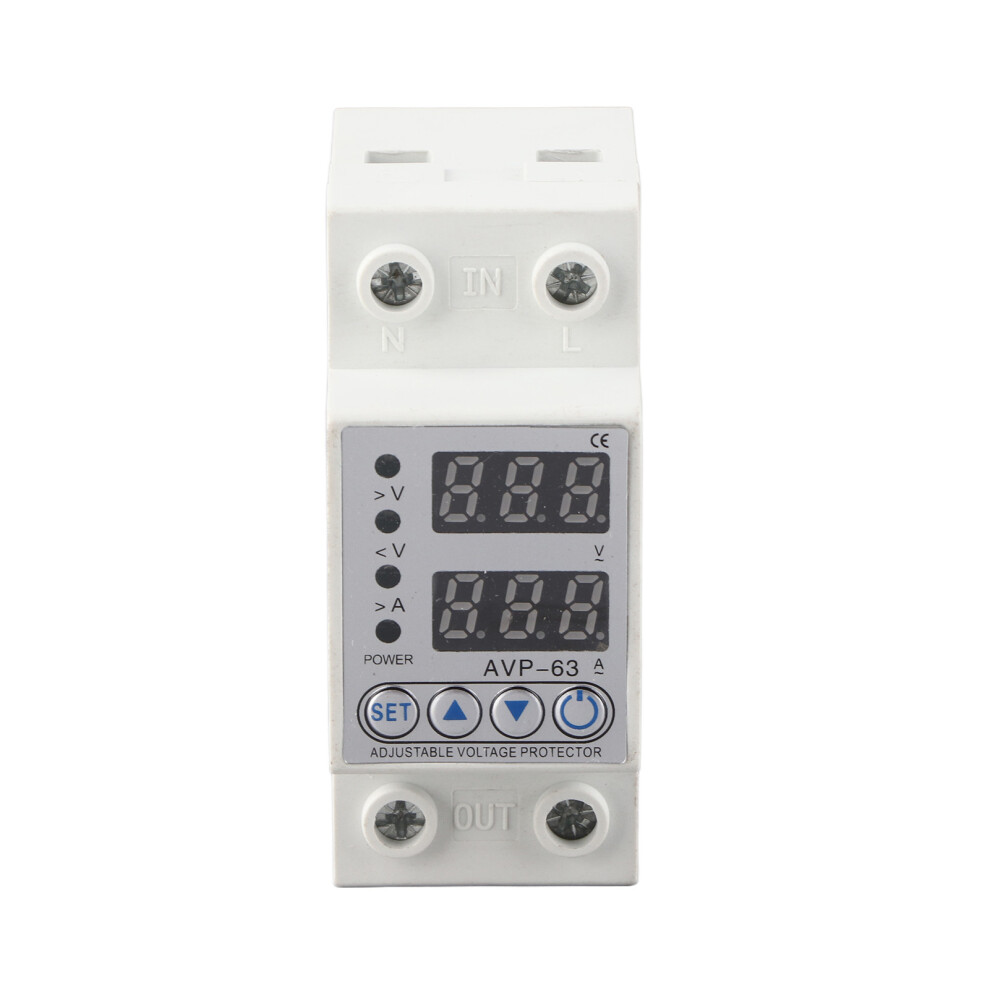 Current Protector Adjustable Voltage Protective Device With Reset Mode Selection Smart Chip Over Voltage Under Voltage Protection Ac230v High 9164030032149