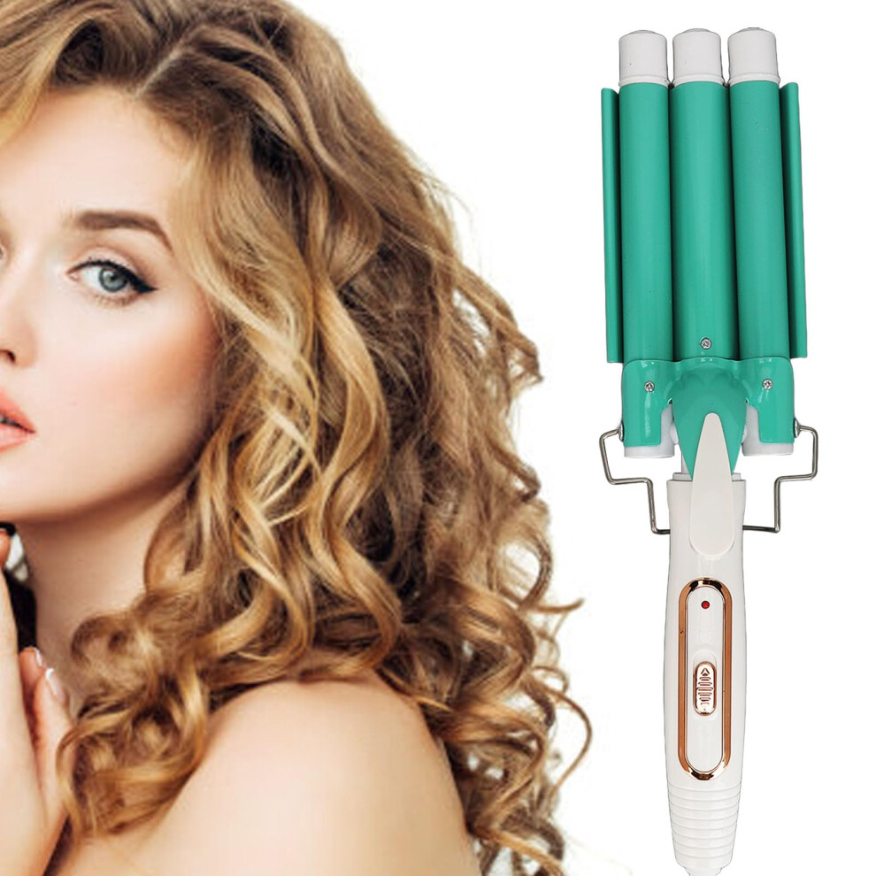 3 Barrel Ceramic Hair Waver Curling Iron with Adjustable Temperature and 360 Swivel Cord