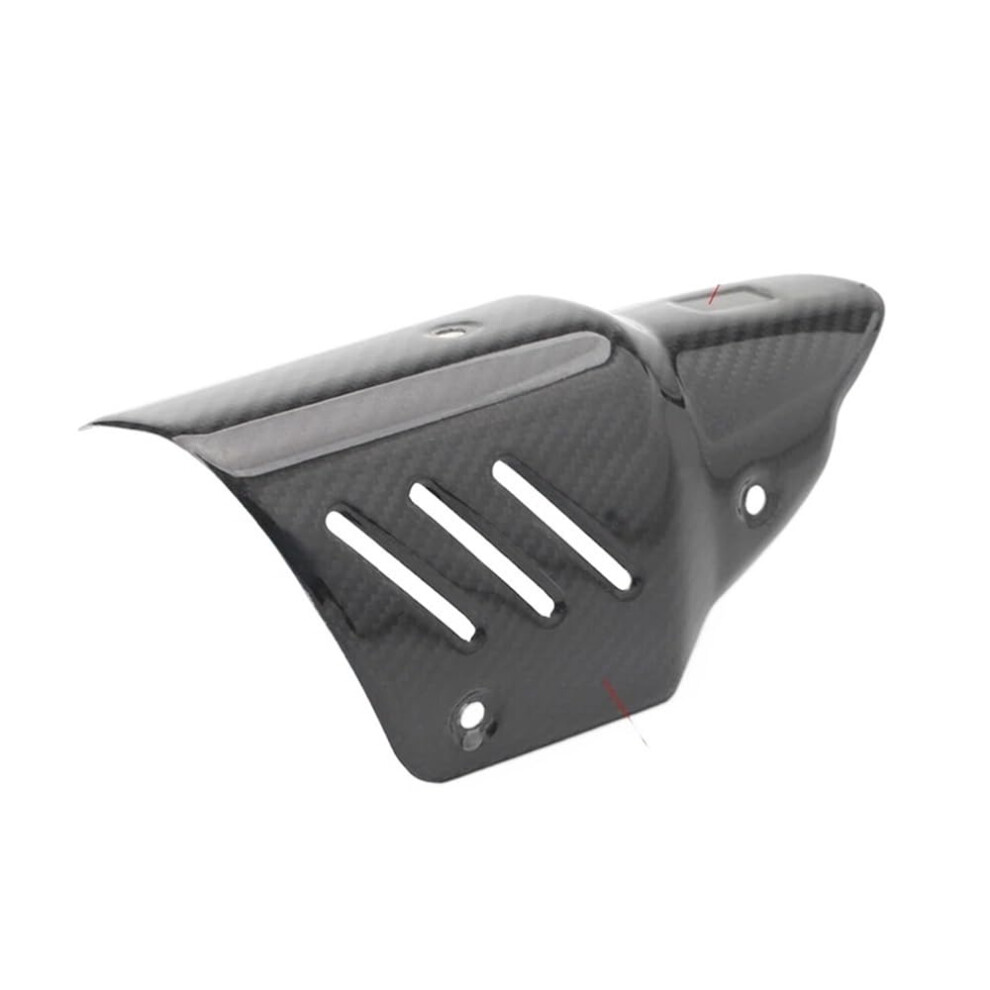 Motorcycle Exhaust Heat Shield Carbon Fiber Muffler Protector Antiscald Guard Universal Fit 9174973505204