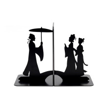 1 Pair Heavy Duty Metal Bookends for Shelves Black Decorative Finish SpaceSaving Design