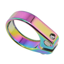 MTB Seat Post Clamp 34.9mm Aluminum Lightweight Durable for Road Bike with Stylish Color Options