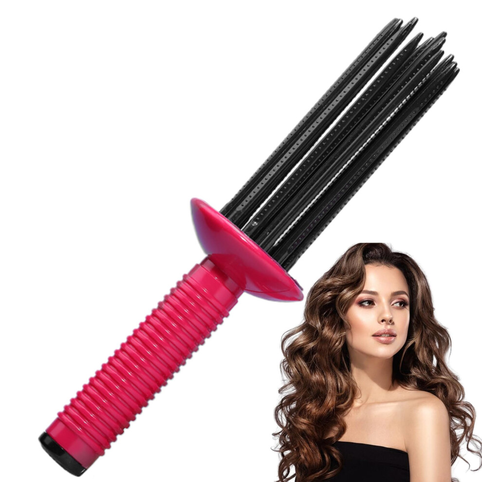 Unisex Curling Hair Comb 17 Teeth Heat Resistant Brush With Ergonomic Nonslip Handle For Salon Styling