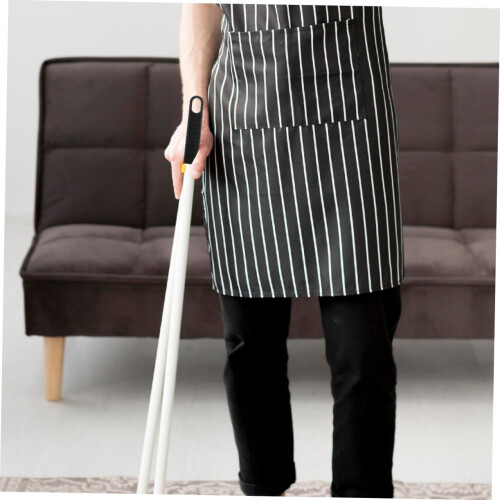 5pcs Durable Mop Handle Replacement Set with Universal Broom Head Holder Accessories Black Plastic 2