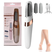Electric Foot Callus Remover with Adjustable Speed, Rechargeable Pedicure Kit for Hard Skin and Cracked Heels (White)