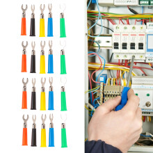 Conector de alambre tipo U, juego de 4 piezas, 6 mm, 5 colores, latón.