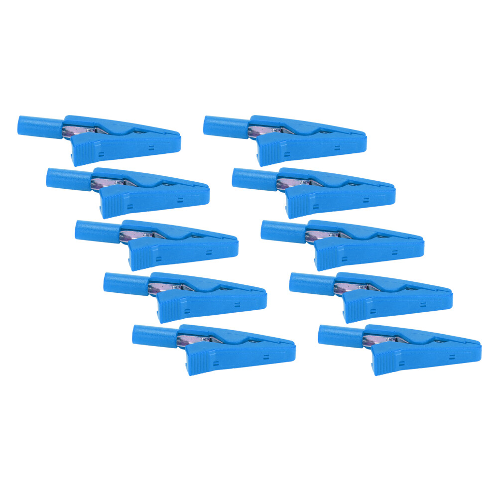 10Pcs Blue Pure Copper Safety Clips For Banana Jack 2Mm Testing Clamp 9441382288432