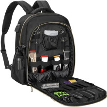 Professional Barber Backpack with Laptop Compartment, Waterproof Tool Bag with USB Charging Port