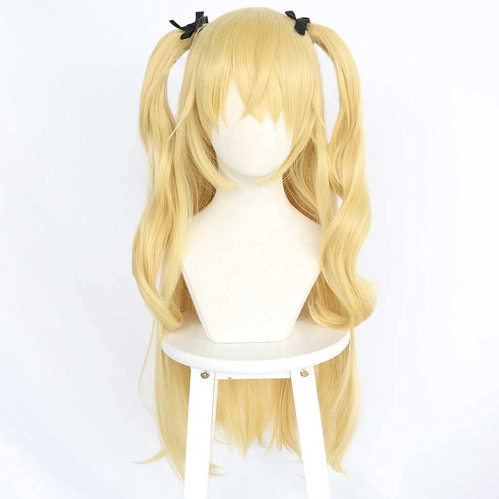 Unisex Anime Cosplay Wig For Genshin Impact Fischl Heat Resistant Synthetic Hair With Adjustable Cap