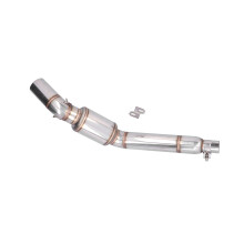 Stainless Steel Material Motorcycle Exhaust Mid Pipe Noise Reduction High Temperature Resistant Exhaust Muffler Adapter Connect Pipe Exhaust