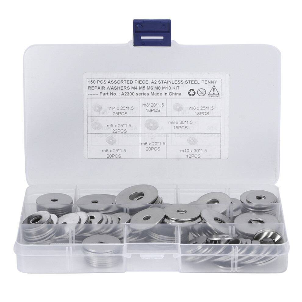 High Hardness Stainless Steel Washers Flat Washer Set Corrosion Resistance Durable Leak Prevention Automotive Compatibility Versatile Pressure 9138057778779
