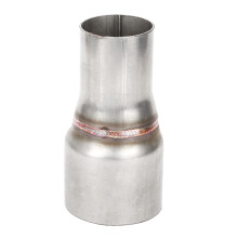 Exhaust Reducer Connector Pipe for Vehicle Exhaust Systems, Standard Straight Coupler Tube 63mm 2.5in to 45mm 1.75in, Stainless Steel Exhaust Pipe
