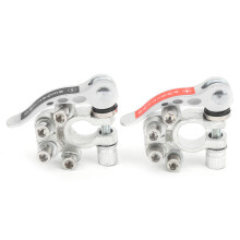Battery Terminal Connectors Kit 4 Way Quick Disconnect Set, Corrosion Resistant Copper Terminals For SAE JIS Type A Posts In Cars Trucks Motorcycles