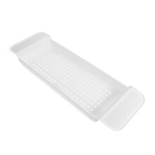 Bathtub Caddy Tray Expandable Plastic Rack for Wine Glass, Smartphone and Bath Accessories
