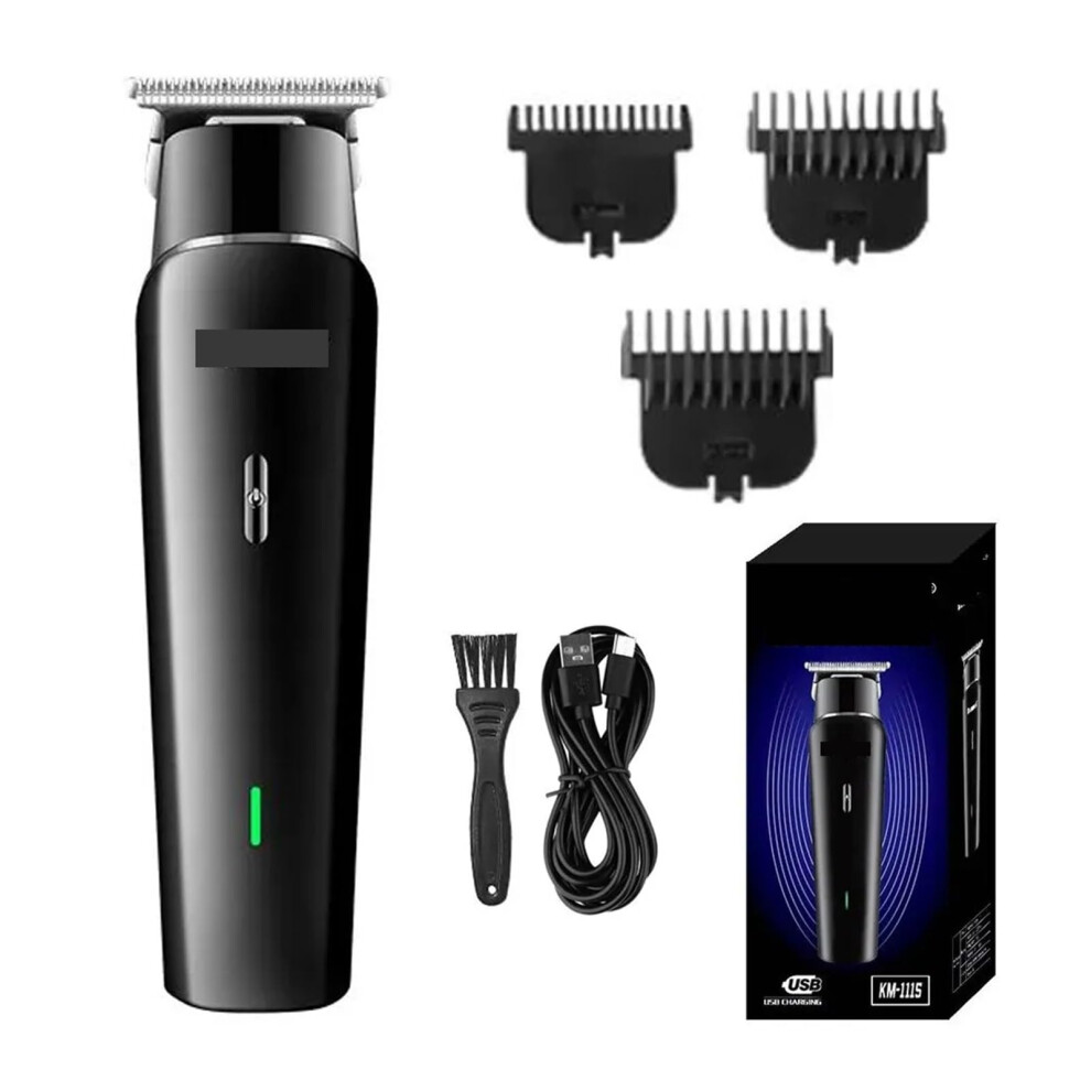 Rechargeable Electric Hair Clipper for Men, Cordless USB Hair Trimmer with Precision Blade KM1115