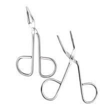 2pcs Stainless Steel Scissor Handle Eyebrow Tweezers for Women Brow and Lash Precision Grip