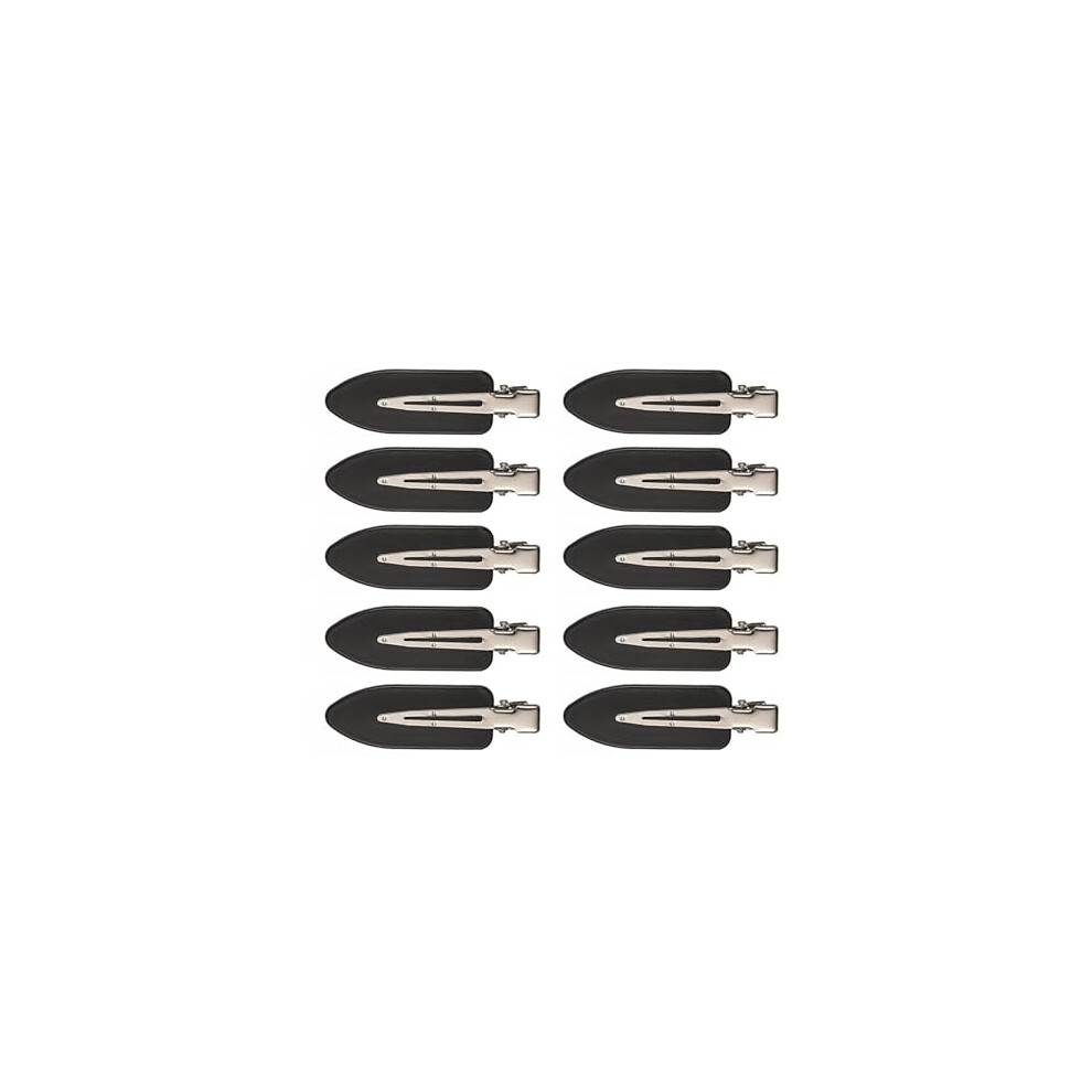 Unisex Black Hair Styling Clips No Crease Hair Hold For Makeup And Sectioning, Set Of 10