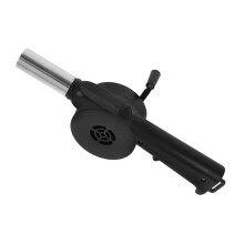 BBQ Air Blower for Quick Charcoal Ignition, Camping Fire Starter Hand Crank Fan, Durable Metal