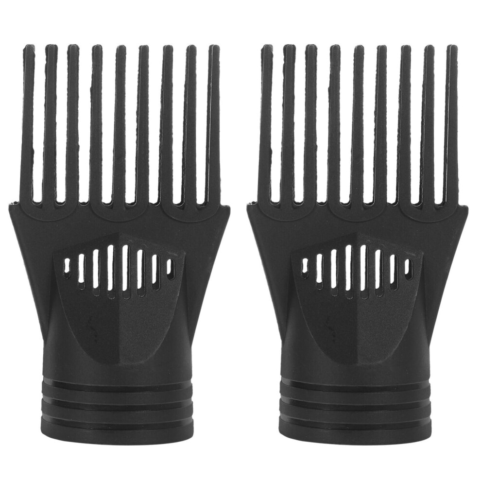 Hair Dryer Comb Attachment Set, 2pcs Universal Blow Dryer Pick Nozzle for Straightening and Detangling