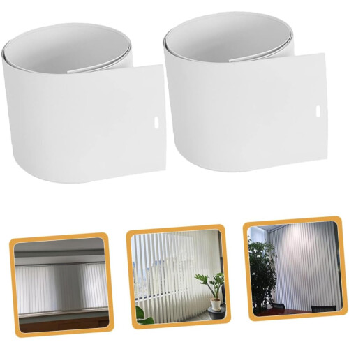 2pcs White Vertical Blind Replacement Slats for Sliding Doors and Windows Easy Installation 1