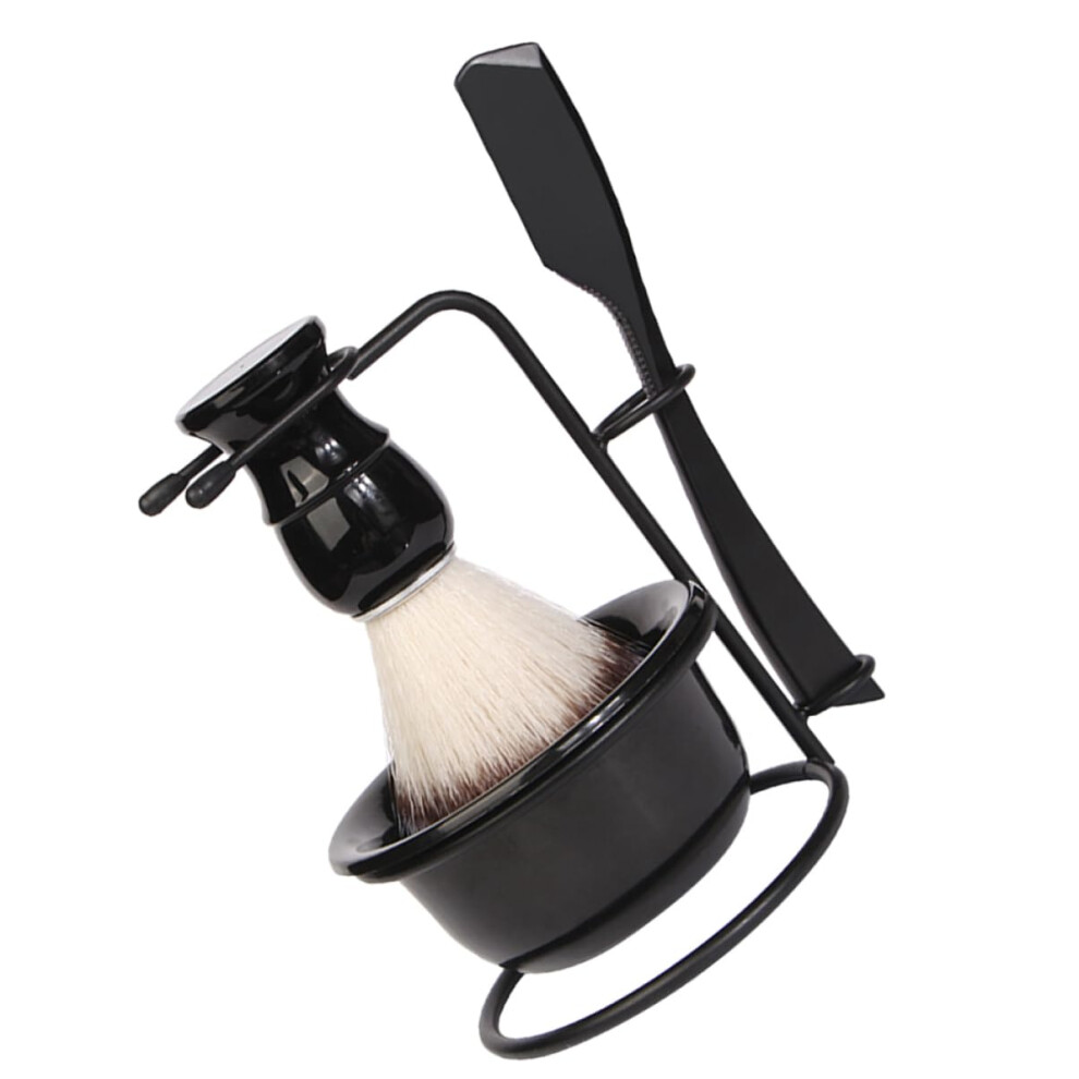 Men's Shaving Kit with Brush Razor and Bowl, Luxury Wet Shaving Set with Stand for Beard Care