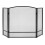 3 Panel Steel Mesh Fireplace Screen with SparkBlocking Guard, Black Foldable HeavyDuty Frame 1