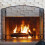 3 Panel Steel Mesh Fireplace Screen with SparkBlocking Guard, Black Foldable HeavyDuty Frame 2