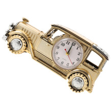 Vintage Desk Clock Retro Car Ornament Silent Analog Movement for Home Office Bedroom Decor