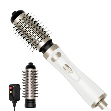 Hot Air Brush 3 in 1 Ionic Hair Dryer with Dual Rotation and 2 Interchangeable Barrels