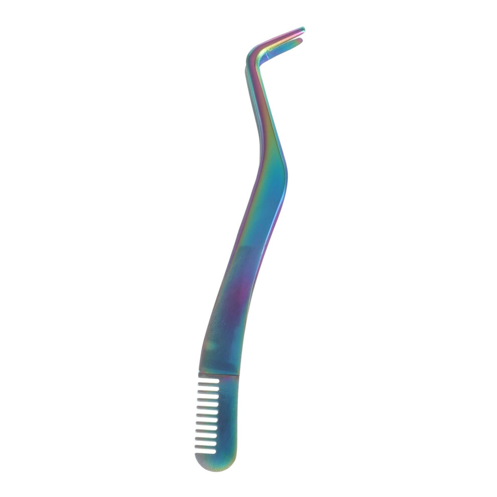 Stainless Steel Eyelash Extension Tweezers with Fine Pointed Tips for Precise Lash Placement