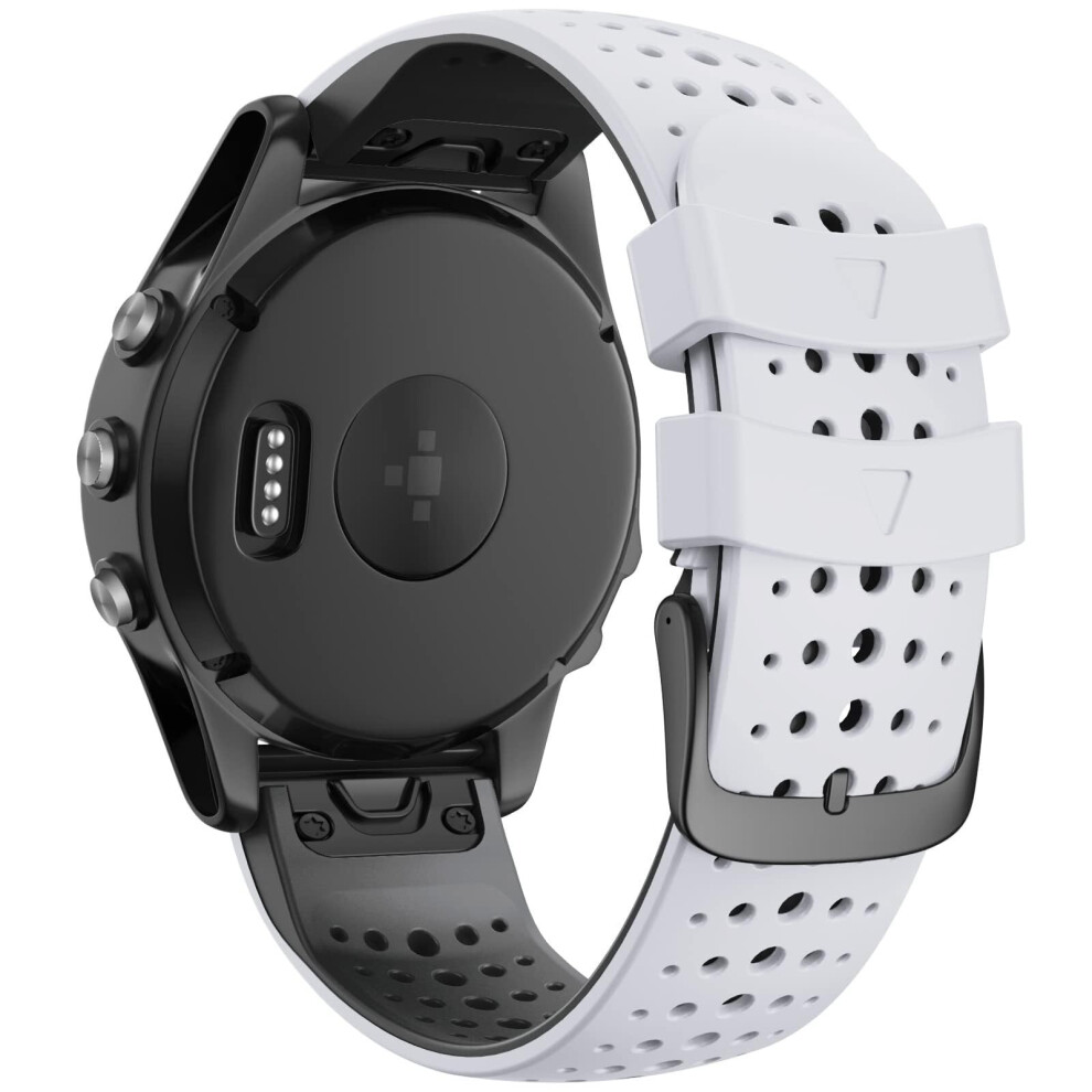 Watch Band 22Mm Silicone Sport Strap Breathable Twotone For Garmin Fenix5, Fenix7, 6 Pro 9164114219053