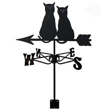 Stainless Steel Weather Vane 35x50cm Outdoor Wind Direction Indicator Decorative Garden Ornament